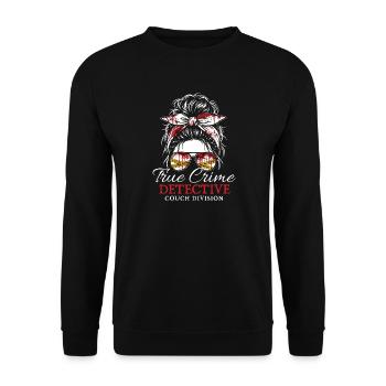 True Crime Detective Couch Division Mystery - Unisex Sweatshirt - black - Front - Alina (178cm) & Michal (187cm)