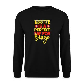 Bingo Game Today Is A Perfect Day Bingo - Unisex Pullover - Schwarz - Vorne - Alina (178cm) & Michal (187cm)