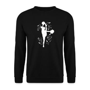 Cheerpom pom girls Mom Cheerleading - Sweat-shirt Unisexe - noir - Devant - Alina (178cm) & Michal (187cm)