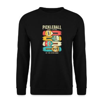 C’était drôle, c’était sorti ? Ramete de pickleball rétro - Sweat-shirt Unisexe - noir - Devant - Alina (178cm) & Michal (187cm)