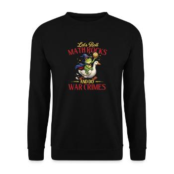 Lass uns rollen Mathematik Rocks lustige RPG-Würfel - Unisex Pullover - Schwarz - Vorne - Alina (178cm) & Michal (187cm)