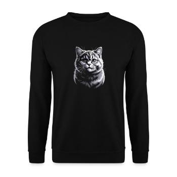 Britisch Kurzhaar BKH - Unisex Pullover - Schwarz - Vorne - Alina (178cm) & Michal (187cm)