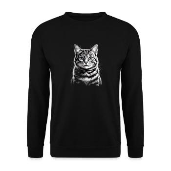Britisch Kurzhaar BKH - Unisex Pullover - Schwarz - Vorne - Alina (178cm) & Michal (187cm)