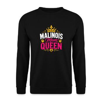 Malinois Mom Queen - Unisex Sweatshirt - black - Front - Alina (178cm) & Michal (187cm)