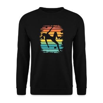 Boulderer Boulder Bouldering - Unisex Sweatshirt - black - Front - Alina (178cm) & Michal (187cm)