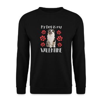 My Dog Is My Valentine - Unisex Sweatshirt - black - Front - Alina (178cm) & Michal (187cm)