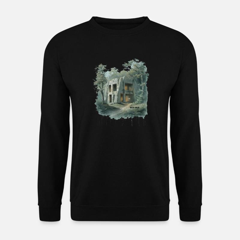 ROCK SOLID - Croquis d’architecture grottère moderne - Sweat-shirt Unisexe - noir