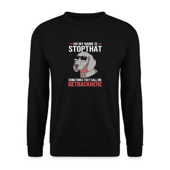 Dogue allemand - Sweat-shirt Unisexe - noir - Devant - Alina (178cm) & Michal (187cm)