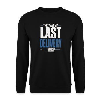 Retired Postman Retired Postman - Unisex Sweatshirt - black - Front - Alina (178cm) & Michal (187cm)