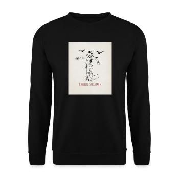 Karriere Stillstand Poster Lustige Vogelscheuche - Unisex Pullover - Schwarz - Vorne - Alina (178cm) & Michal (187cm)