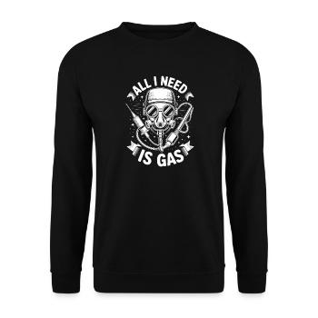Anesthesiologist I Need Gas Anesthesia - Unisex Pullover - Schwarz - Vorne - Alina (178cm) & Michal (187cm)