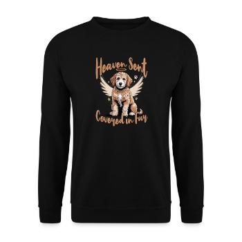 Goldendoodle Dog Breed - Unisex Sweatshirt - black - Front - Alina (178cm) & Michal (187cm)