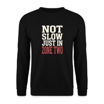 Entraînement en zone 2 : entraînement de la fréquence cardiaque facile - Sweat-shirt Unisexe - noir - Devant - Alina (178cm) & Michal (187cm)