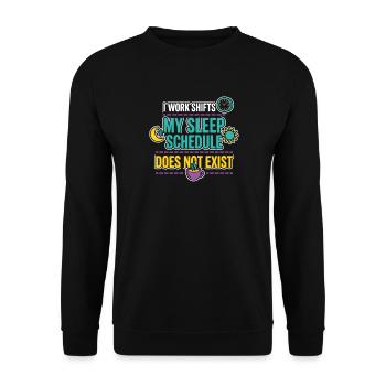 Nachtschicht-krankenschwester, Müde - Unisex Pullover - Schwarz - Vorne - Alina (178cm) & Michal (187cm)
