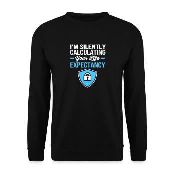 Insurance - Unisex Sweatshirt - black - Front - Alina (178cm) & Michal (187cm)