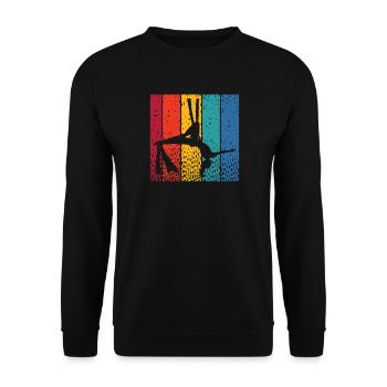 Vertical Cloth Vintage Aerial Acrobatics Aerial Silk - Unisex Sweatshirt - black - Front - Alina (178cm) & Michal (187cm)