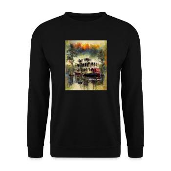 SOUL OF THE BAYOU -Southern Riverboat Architecture - Unisex Sweatshirt - black - Front - Alina (178cm) & Michal (187cm)