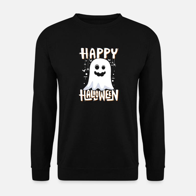 Happy Halloween Ghost Illustration - Unisex Sweatshirt - black