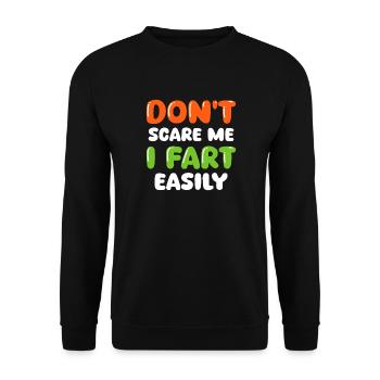 Don't I Fart Funny Bubble Letter Typography Art - Unisex Sweatshirt - black - Front - Alina (178cm) & Michal (187cm)