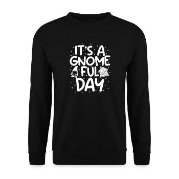 Gnomes Hommes Costumés C’est Un Gnome Jour Ful-Jour Gnome - Sweat-shirt Unisexe - noir - Devant - Alina (178cm) & Michal (187cm)