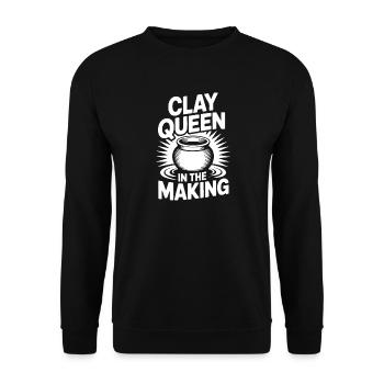 Pottery Artists Queen In The Making Pottery - Unisex Pullover - Schwarz - Vorne - Alina (178cm) & Michal (187cm)