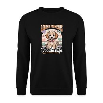 Goldendoodle Dog Breed - Unisex Sweatshirt - black - Front - Alina (178cm) & Michal (187cm)