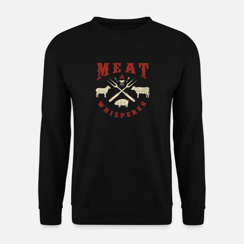 Humour Meat Whisperer BBQ Pitmaster - Sweat-shirt Unisexe - noir