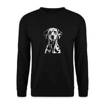 Dalmatiner - Unisex Pullover - Schwarz - Vorne - Alina (178cm) & Michal (187cm)