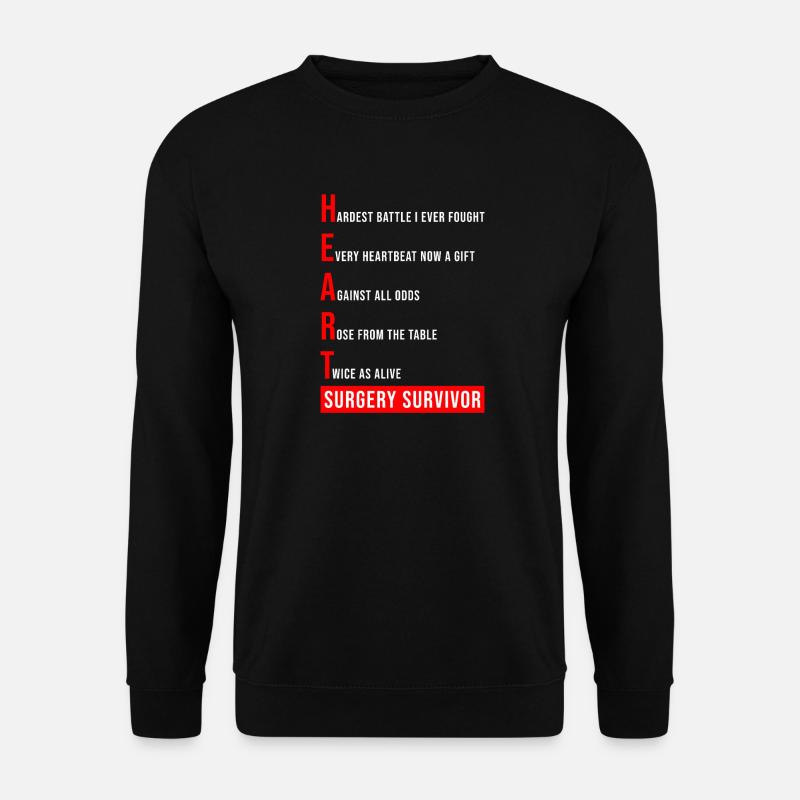 I Survived Open Heart Surgery - Unisex Sweatshirt - black