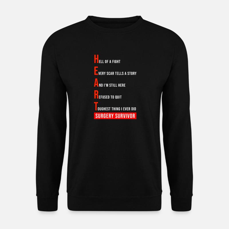 I Survived Open Heart Surgery - Unisex Sweatshirt - black