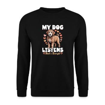 Goldendoodle Dog Breed - Unisex Sweatshirt - black - Front - Alina (178cm) & Michal (187cm)