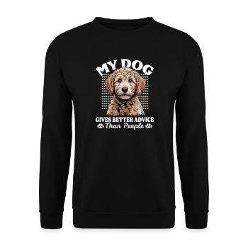 Goldendoodle Dog Breed - Unisex Sweatshirt - black - Front - Alina (178cm) & Michal (187cm)