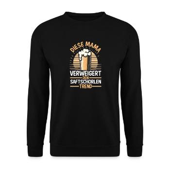 Bier Bierliebhaberin Mutter Mama - Unisex Pullover - Schwarz - Vorne - Alina (178cm) & Michal (187cm)