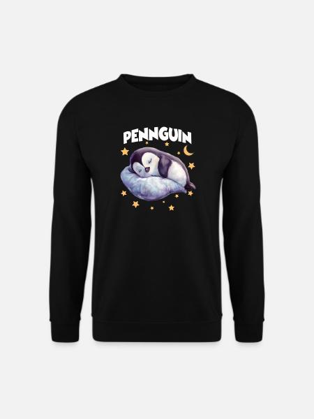PennguinPinguin Pyjama Pennguin Langschläfer - Unisex Pullover - Schwarz