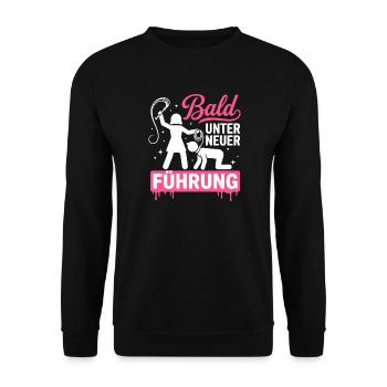 D-38Bald Unter Neuer Führung Dominante Frau - Unisex Pullover - Schwarz - Vorne - Alina (178cm) & Michal (187cm)