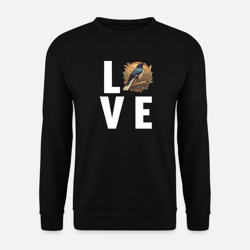 Elstern Elster - Unisex Pullover - Schwarz
