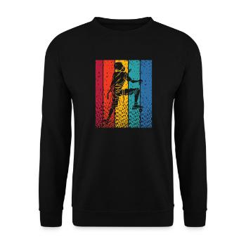 Boulderer Boulder Bouldering - Unisex Sweatshirt - black - Front - Alina (178cm) & Michal (187cm)