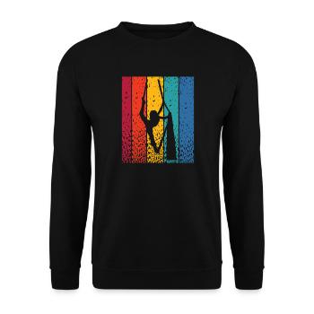 Vertikaltuch Vintage Luftakrobatik Aerial Silk - Unisex Pullover - Schwarz - Vorne - Alina (178cm) & Michal (187cm)