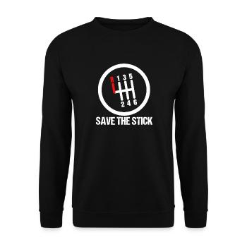 Levier de vitesses à Garde la Manche - Sweat-shirt Unisexe - noir - Devant - Alina (178cm) & Michal (187cm)