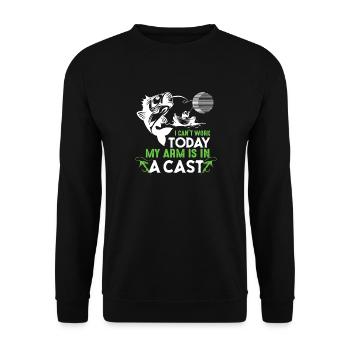 Cast Arm Shark Graphic Tee - Unisex Pullover - Schwarz - Vorne - Alina (178cm) & Michal (187cm)