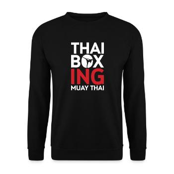 Emblème du Muay Thai Boxing Thai - Sweat-shirt Unisexe - noir - Devant - Alina (178cm) & Michal (187cm)