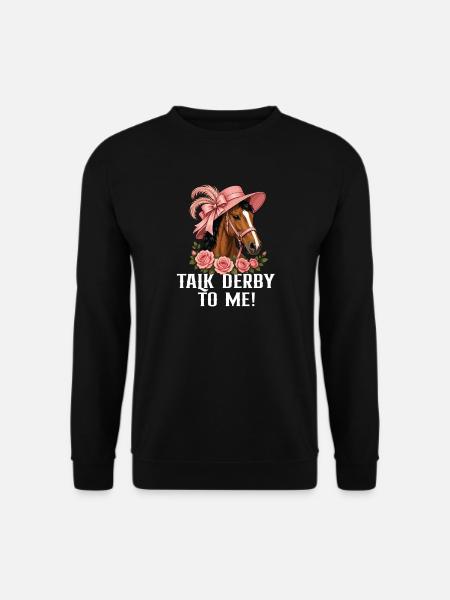 Vollblut-Derby-Pferderennbahn - Unisex Pullover - Schwarz