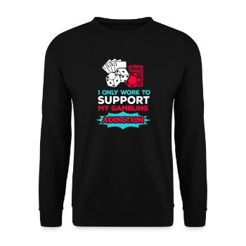 Casino poker kartenspiel glücksspiel - Unisex Pullover - Schwarz - Vorne - Alina (178cm) & Michal (187cm)