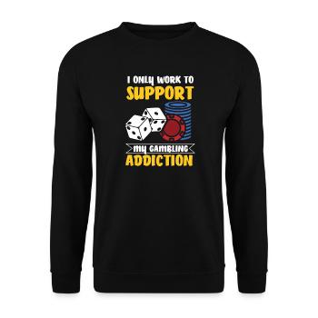 Jeux de poker de casino - Sweat-shirt Unisexe - noir - Devant - Alina (178cm) & Michal (187cm)