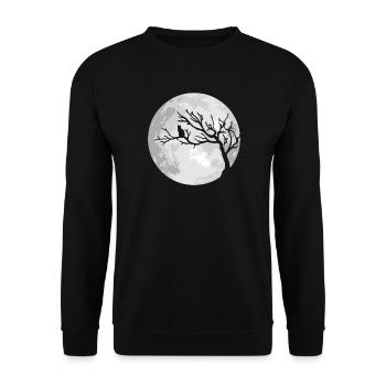Lune de Chat Lune d’Halloween - Sweat-shirt Unisexe - noir - Devant - Alina (178cm) & Michal (187cm)