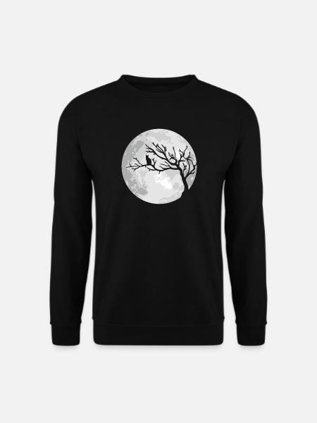 Cat Moon Halloween Moonlight - Unisex Sweatshirt - black