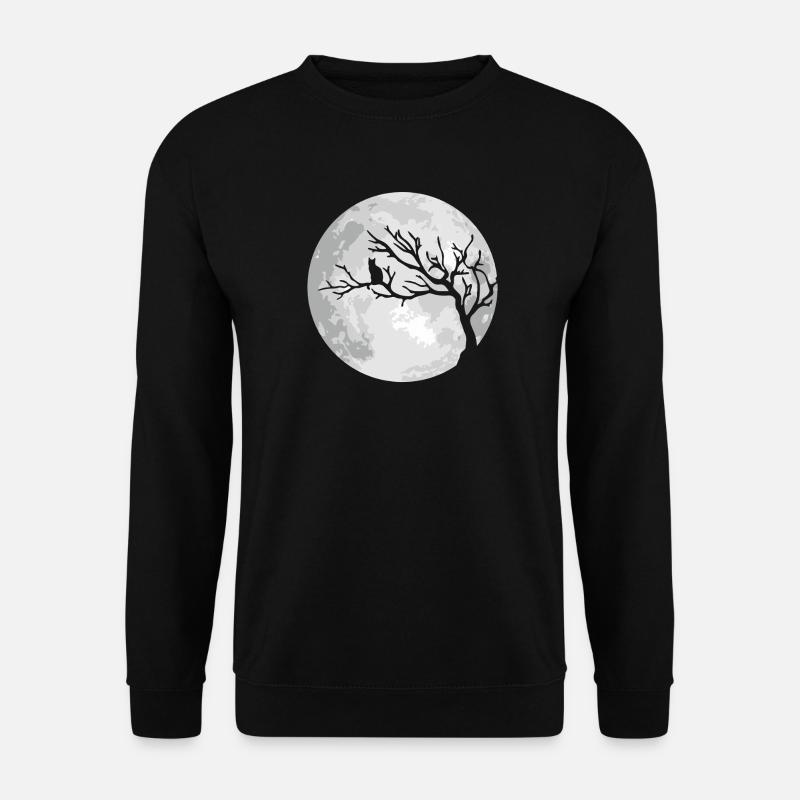Lune de Chat Lune d’Halloween - Sweat-shirt Unisexe - noir