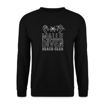 Malle Diven Beach Club Flamingo Mallorca Party - Unisex Sweatshirt - black - Front - Alina (178cm) & Michal (187cm)