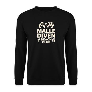 Malle Diven Beach Club Flamingo Mallorca Party - Unisex Sweatshirt - black - Front - Alina (178cm) & Michal (187cm)