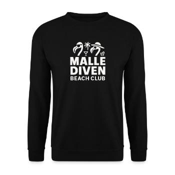 Malle Diven Beach Club Flamingo Mallorca Party - Unisex Pullover - Schwarz - Vorne - Alina (178cm) & Michal (187cm)